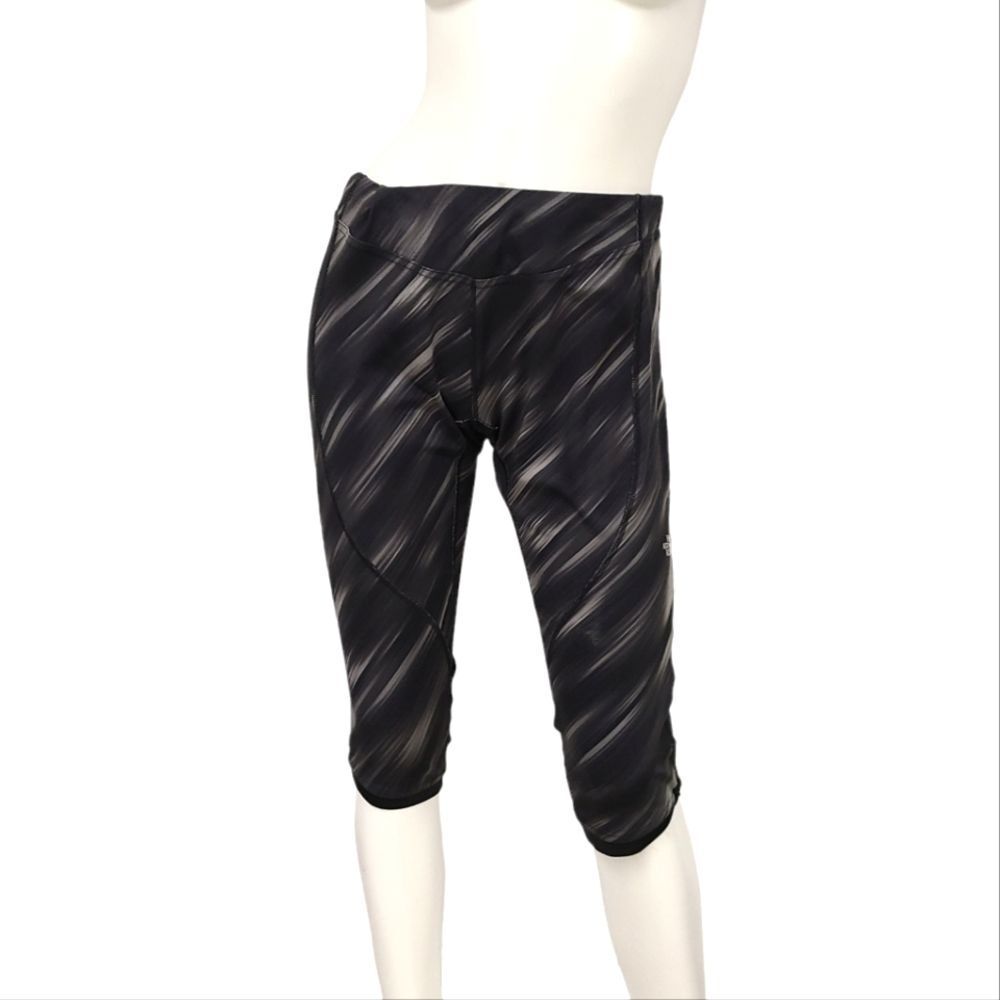 The North Face Black Gray Cropped Leggings Womens size XL